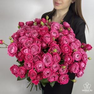 Букет из 15 кустовых роз "Марвел Баблз"
