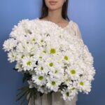 Монобукет из 15 кустовых хризантем 