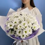 Монобукет из 7 кустовых хризантем 